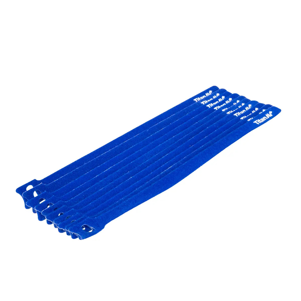 Blue Hook and Loop Cable Ties - 10 Pack