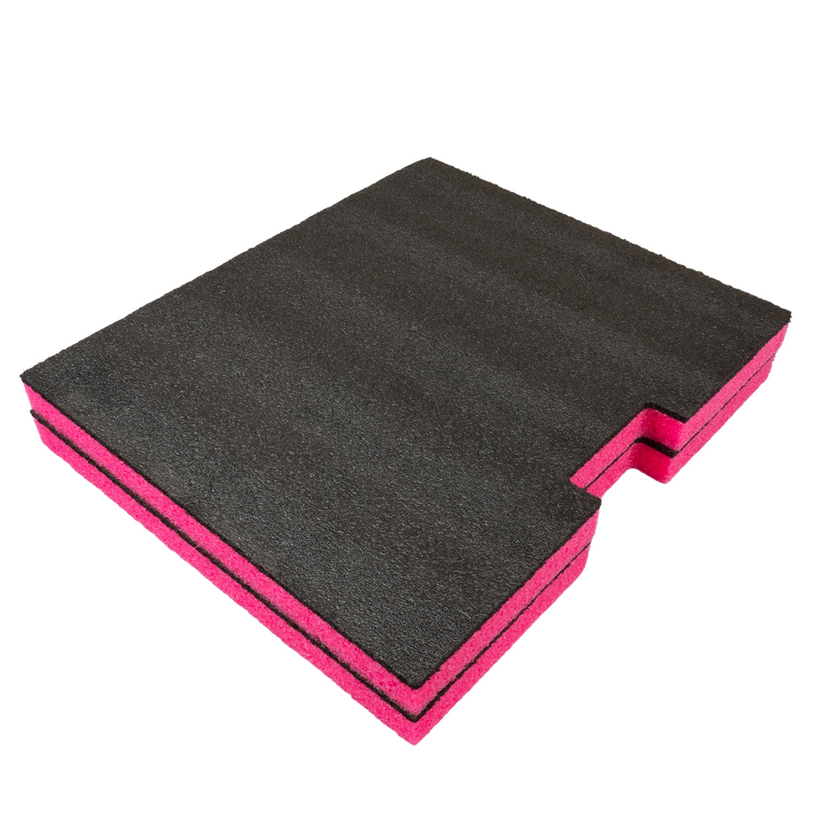 EPE Shadow Foam Insert for 2RU Steel Drawer, Black & Pink
