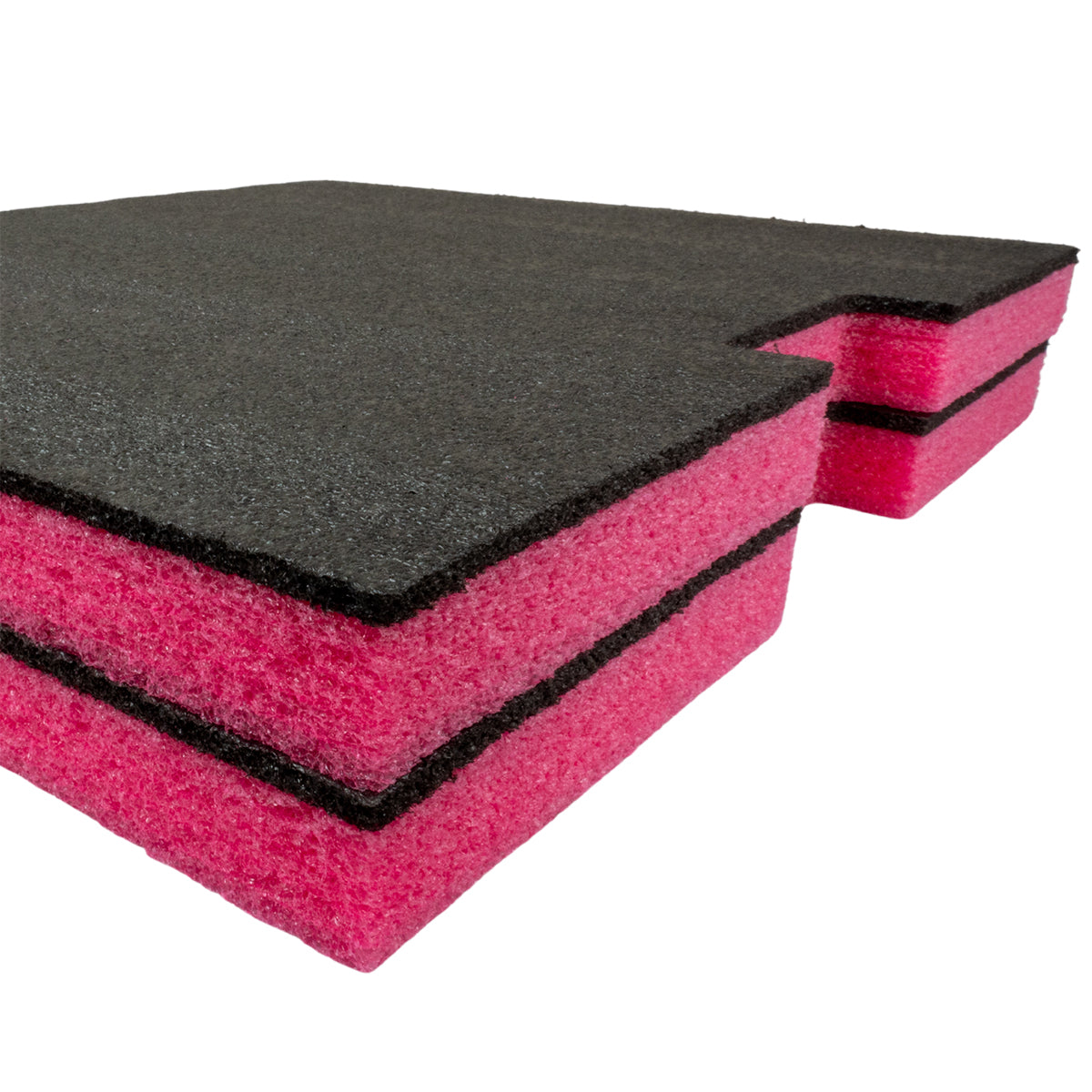 EPE Shadow Foam Insert for 2RU Steel Drawer, Black & Pink