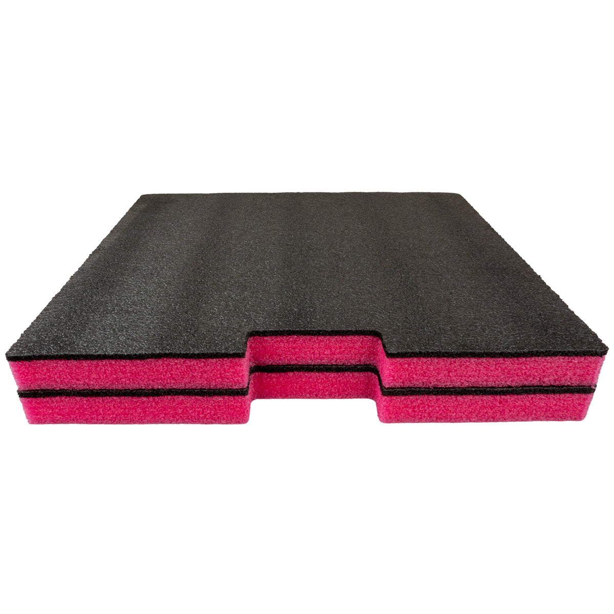 EPE Shadow Foam Insert for 2RU Steel Drawer, Black & Pink
