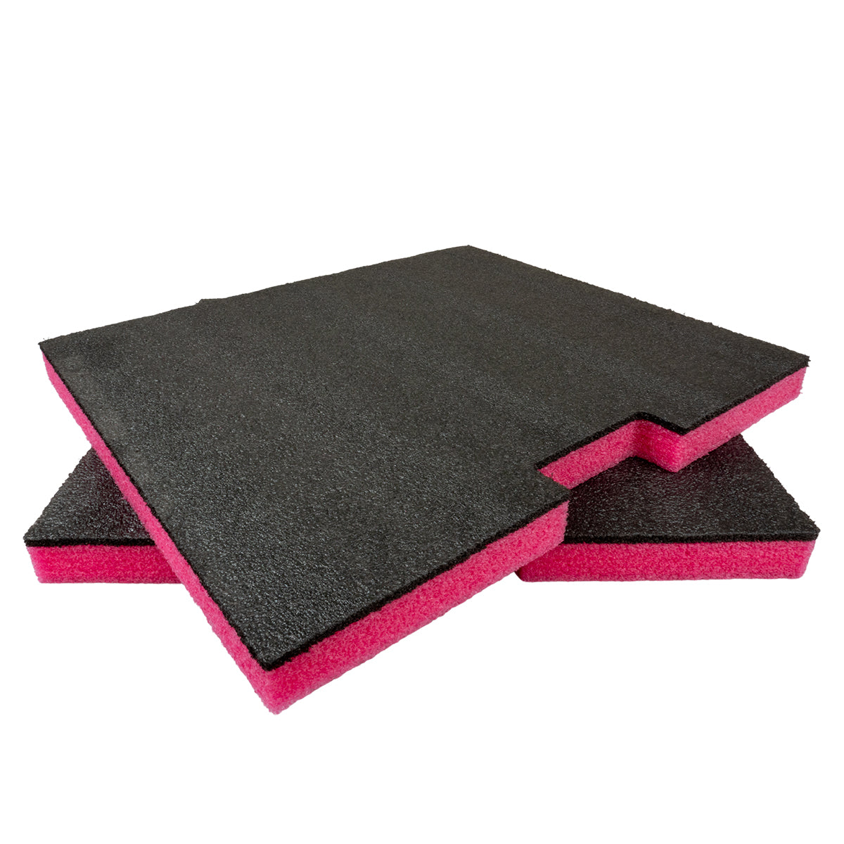 EPE Shadow Foam Insert for 2RU Steel Drawer, Black & Pink