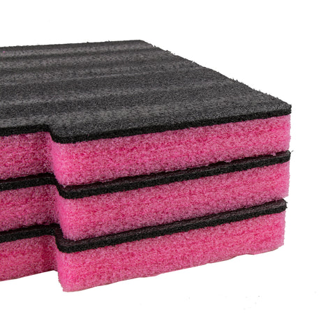 EPE Foam Insert for 3RU Steel Drawer, Black & Pink