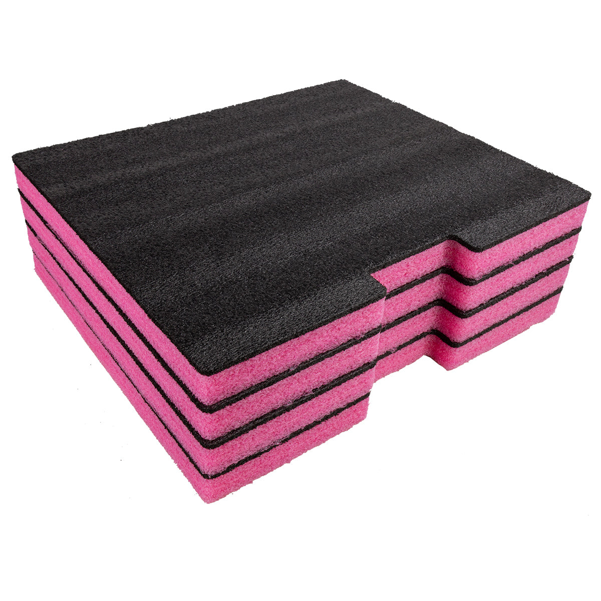 EPE Foam Insert for 4RU Steel Drawer, Black & Pink