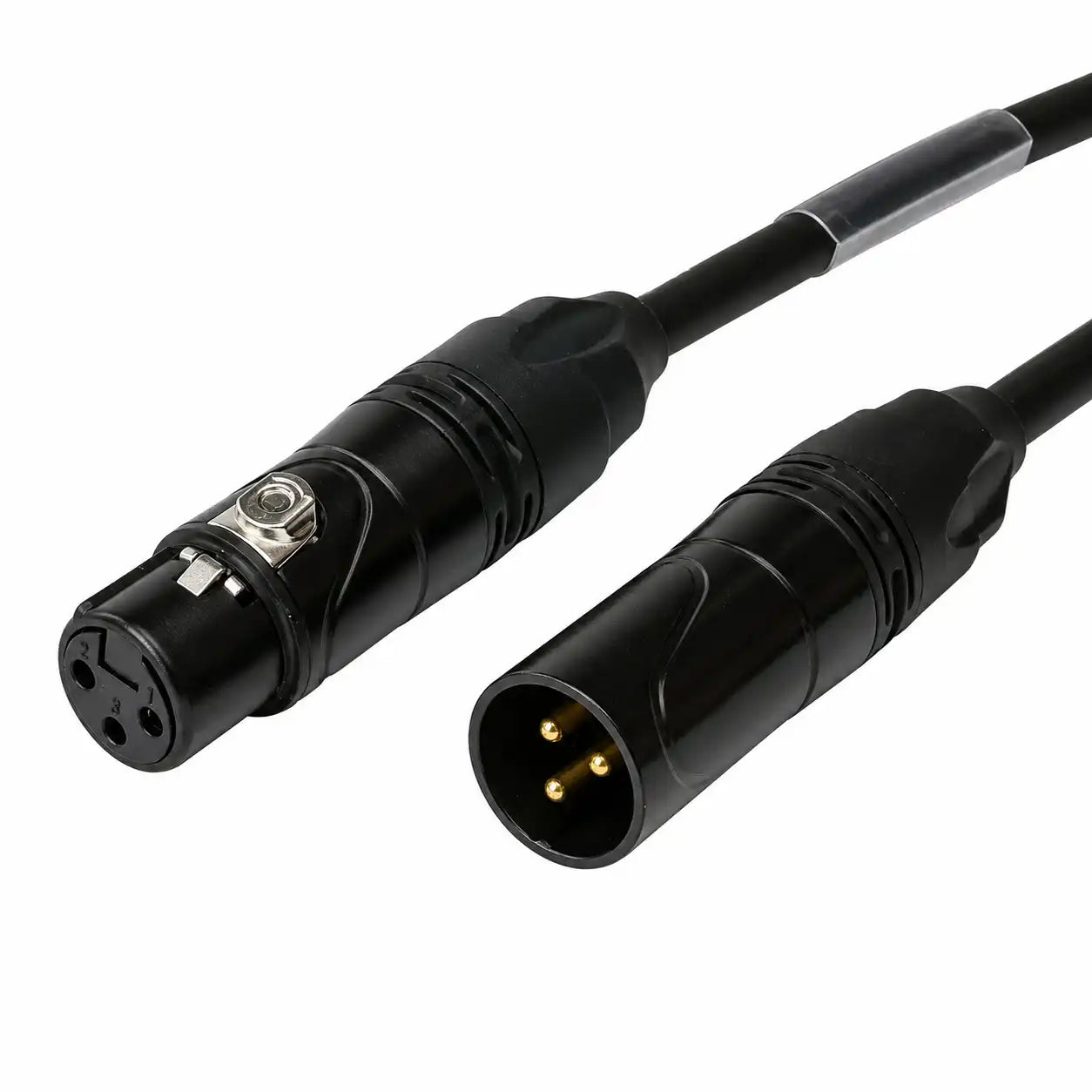 Titan AV 3-pin DMX cable with XLR connectors, black