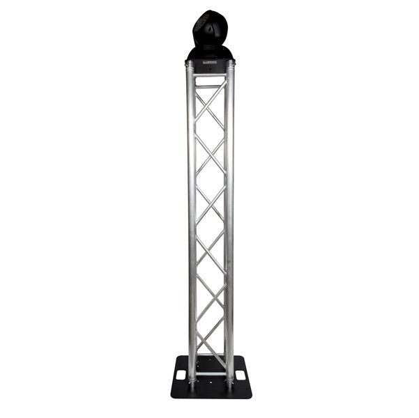 Box Truss Lighting Stand 2.5m Trussing, Steel 500mm Base & Top Plate
