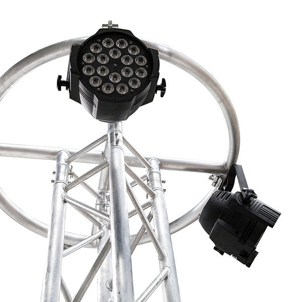 2.5 Metre 290mm Box Truss Light Stand, 1 Metre Ring
