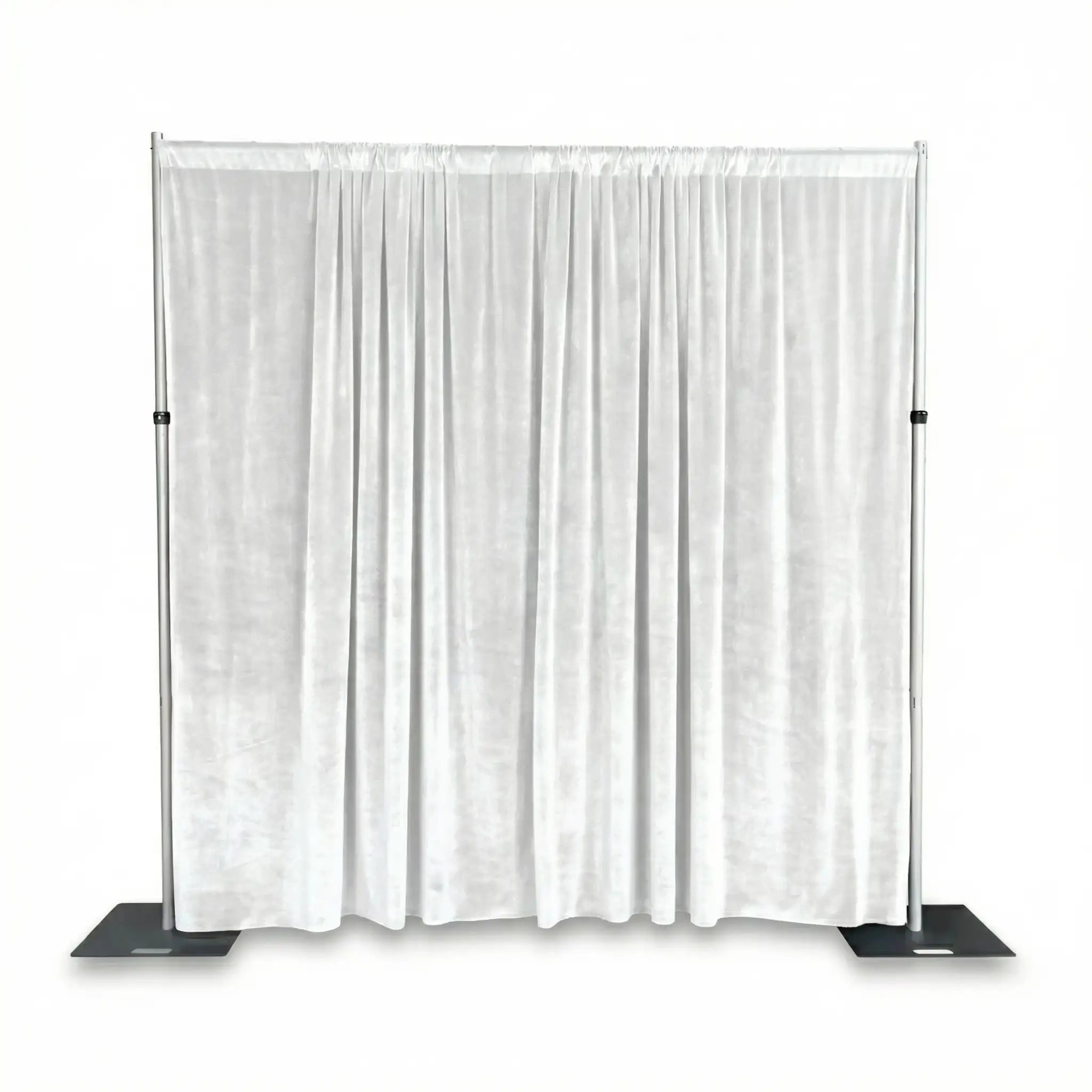 3m x 3m Pipe and Drape Stand with White Velvet Drape
