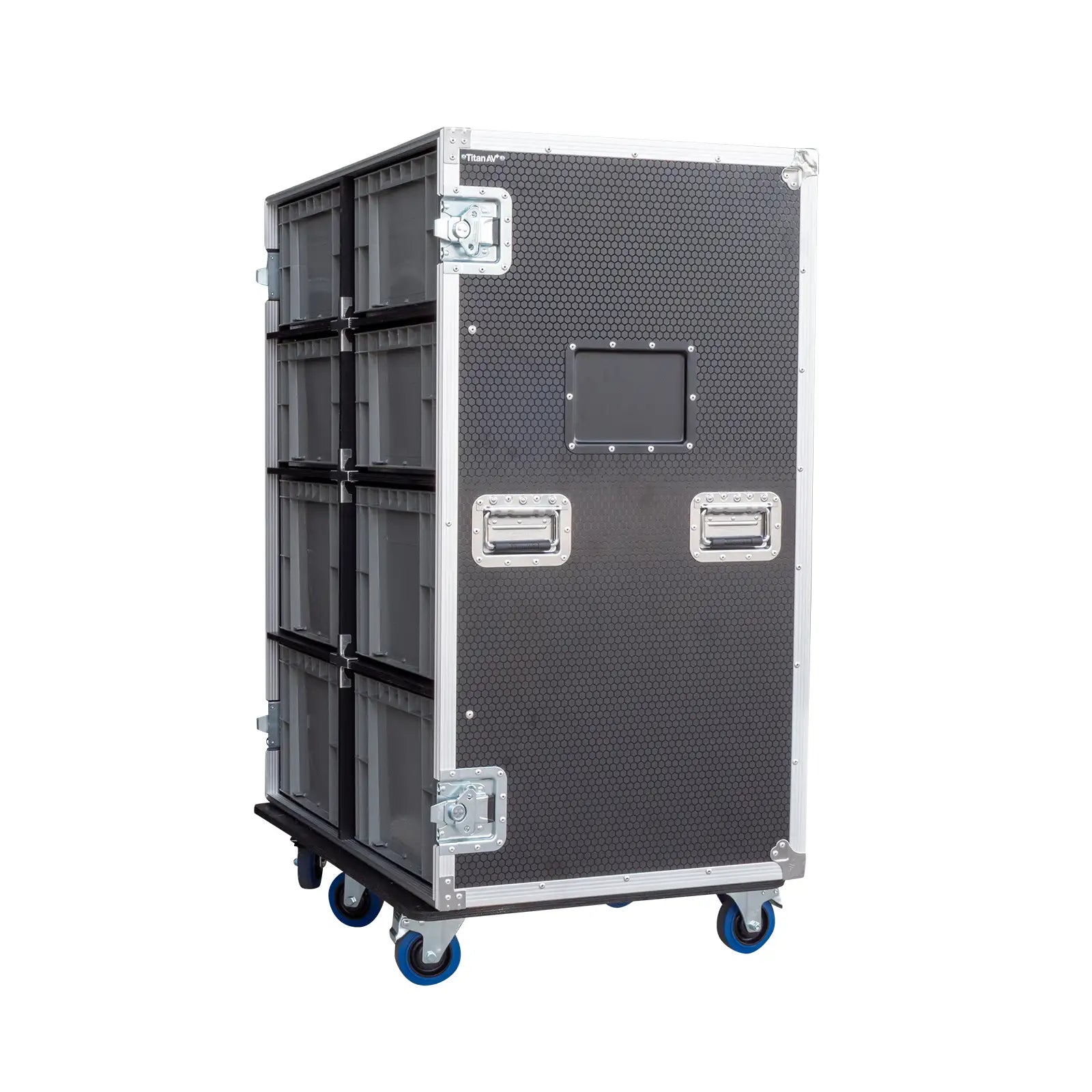 8-Crate Mixed Storage Road Case (Double-Wide)