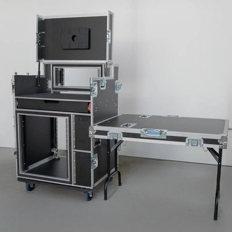 Single Monitor Broadcast Workstation Road Case