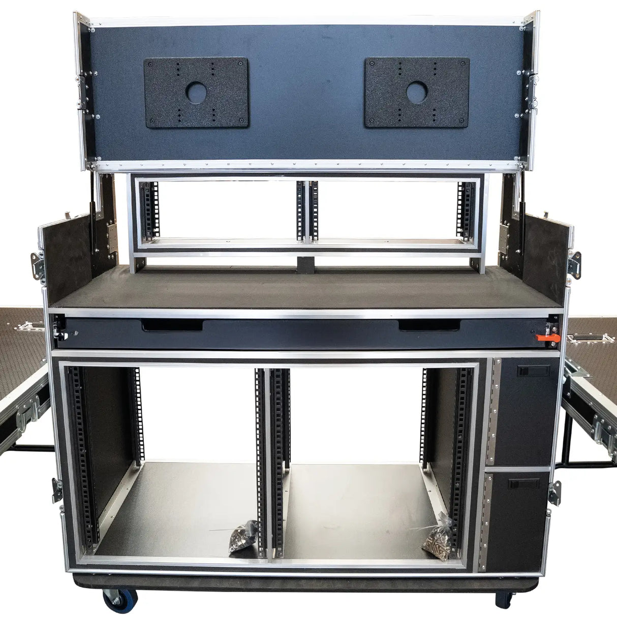 Dual Monitor Broadcast Workstation Road Case