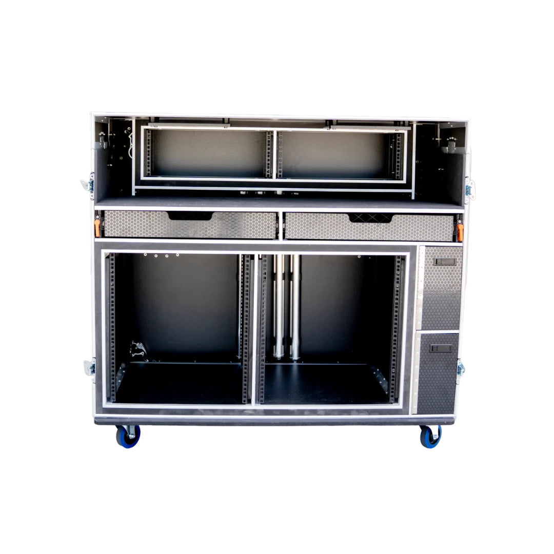Dual Monitor Broadcast Workstation Road Case