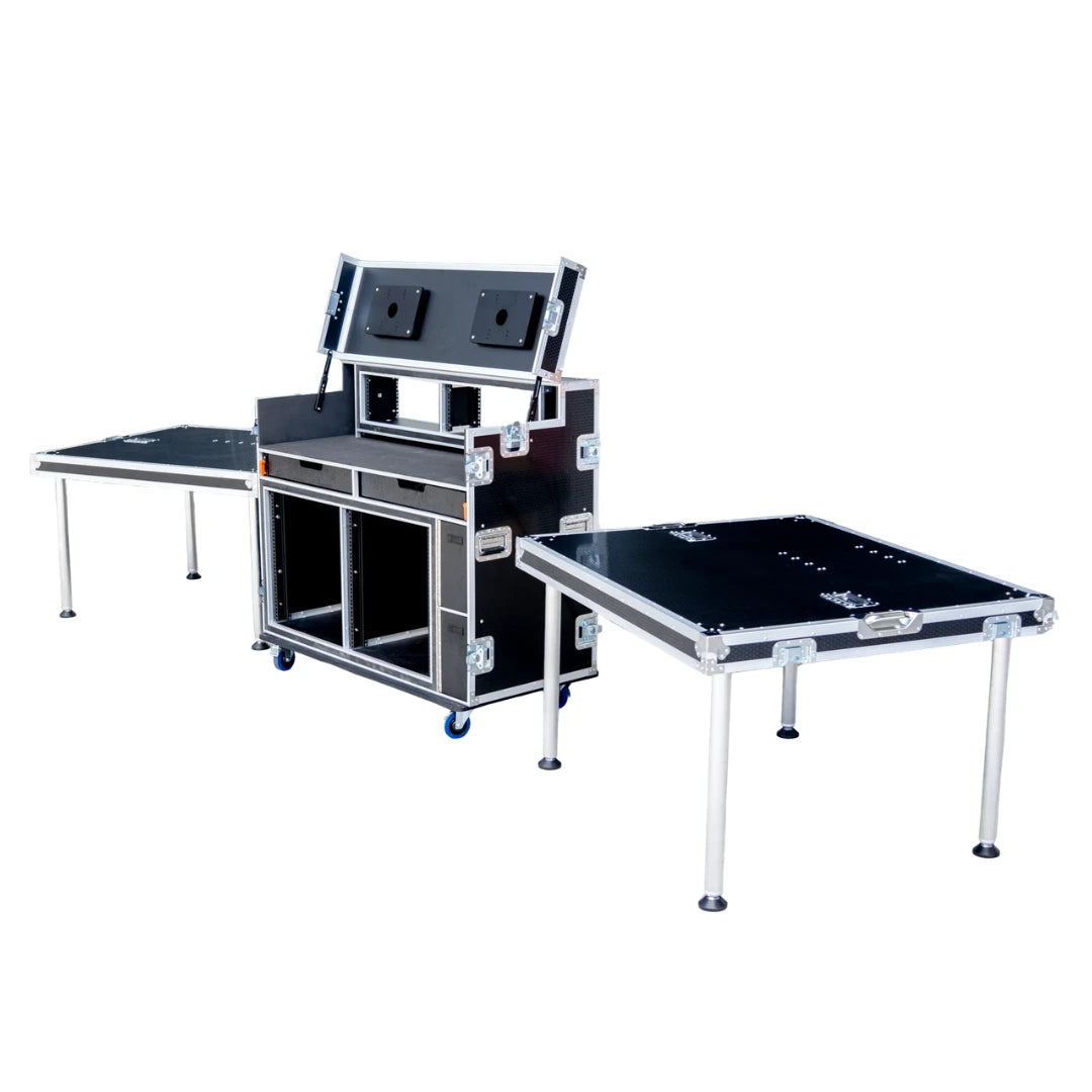 Dual Monitor Broadcast Workstation Road Case