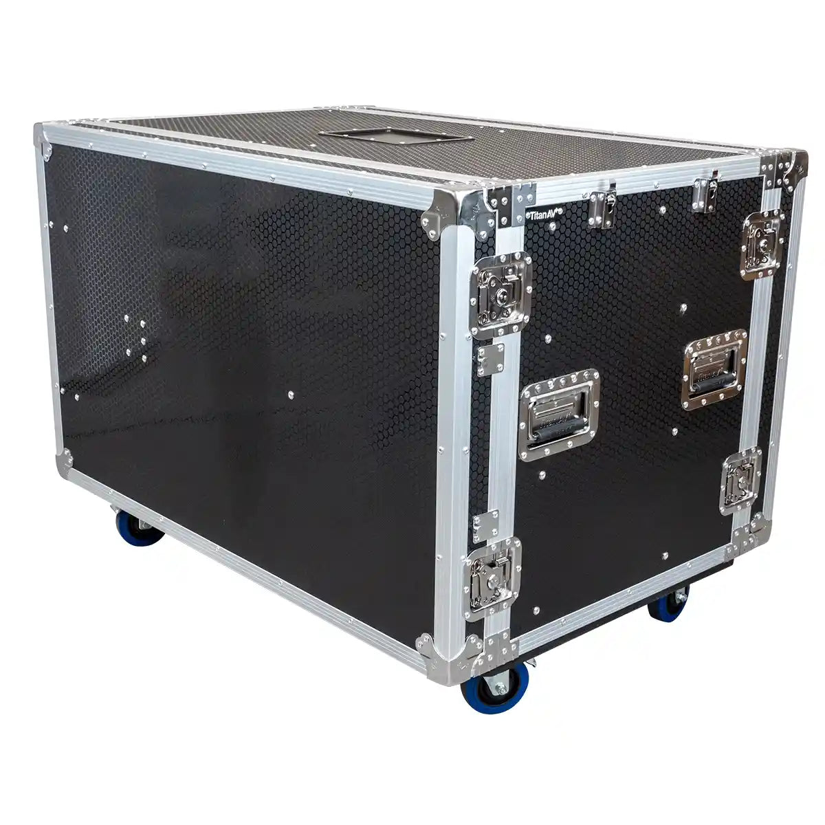 12RU Shockproof Rack & 4 Drawer Workstation with Side Tables