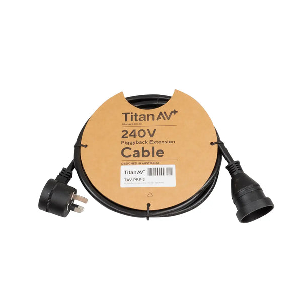 2m Extension Cord with Piggy Back Plug
