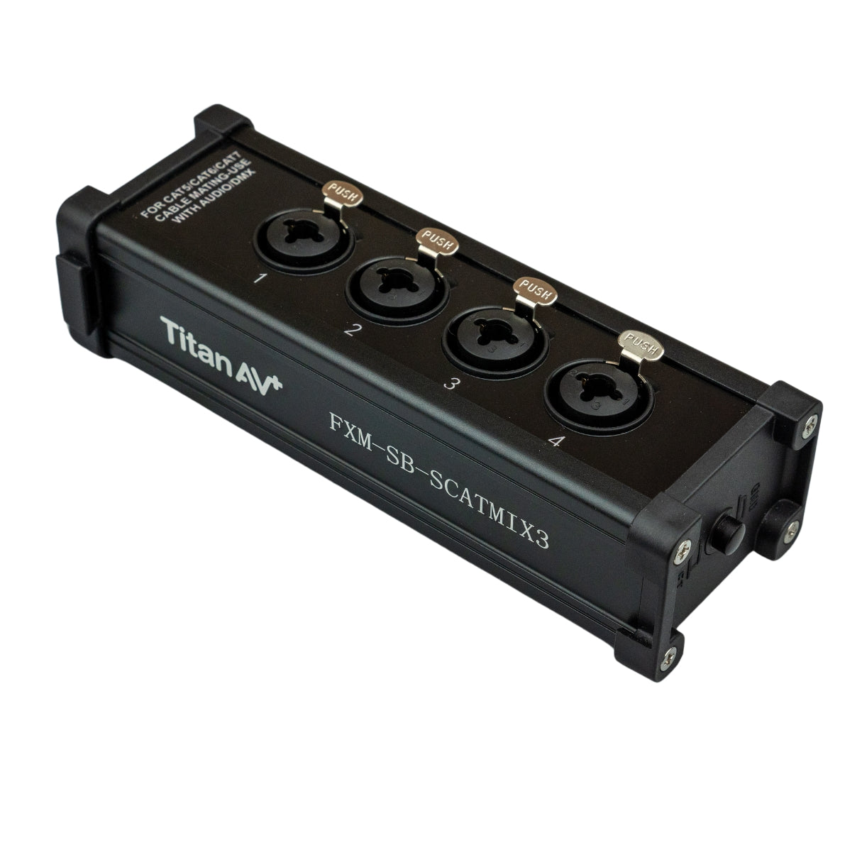 RJ45 EtherCON to Quad 3-Pin XLR / 1/4 Jack MIX SLIM Stage Box