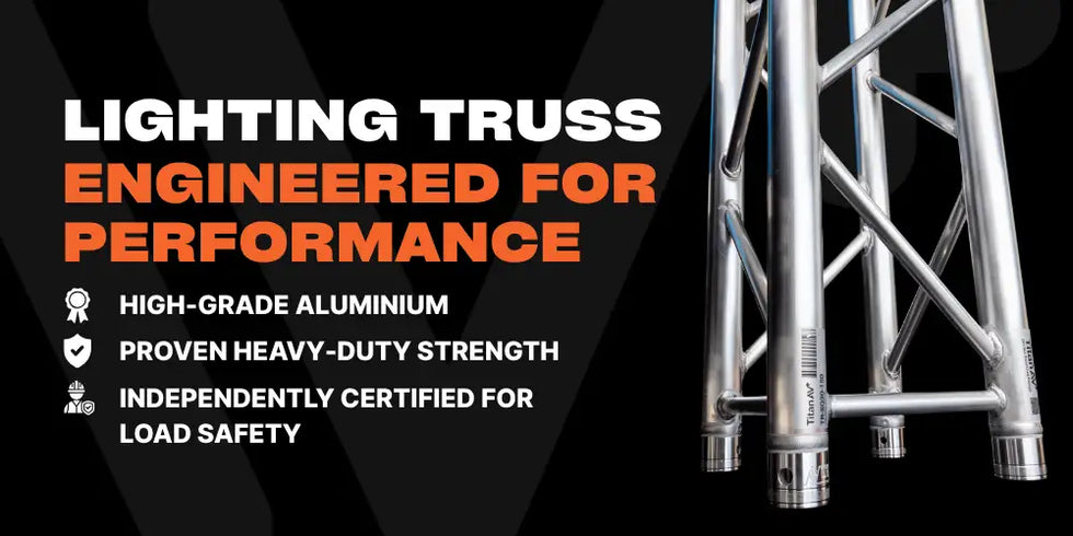 Lighting Truss Engineered for Performance. High-Grade Aluminium. Proven Heavy-Duty Strength. Independently Certified for Load Safety.