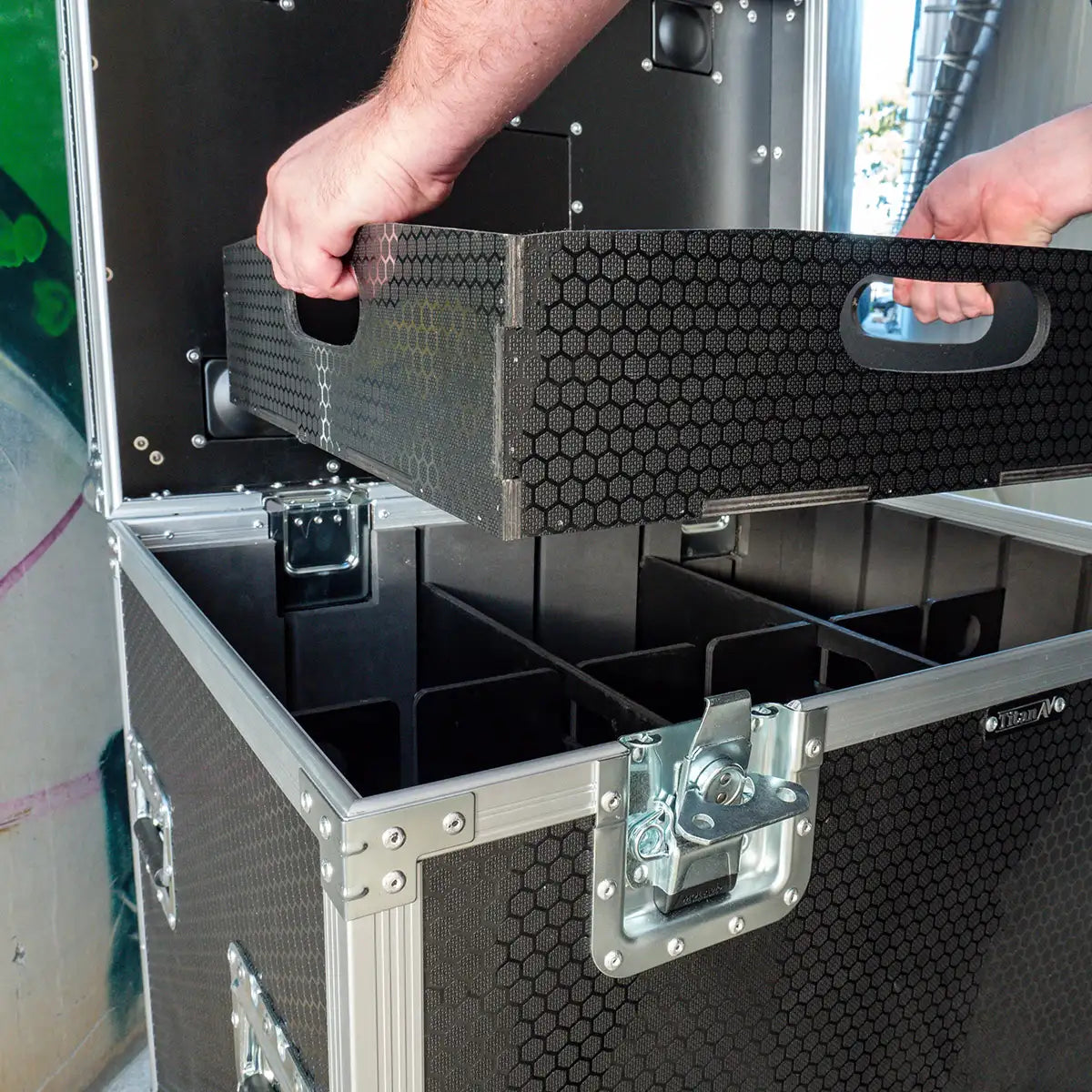 Medium & Tall Cable Packer with Adjustable Dividers & Removable Tray – Pro Road Case