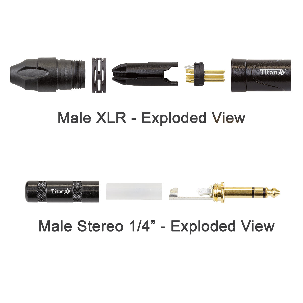 1m XLR Male to 1/4" TRS Stereo Jack 8 Channel Multicore Loom Cable Stage Snake