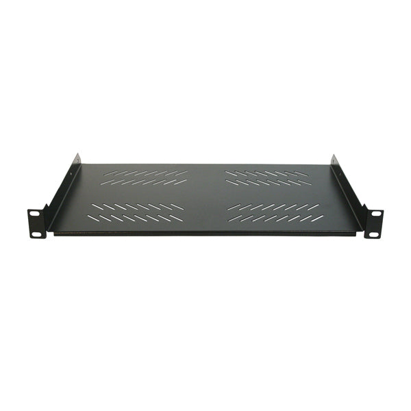 front view of 1RU Rack Shelf β 280mm Deep Vented Cantilever.