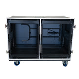 Dual 12RU Shockproof Rack Workstation with Side Tables