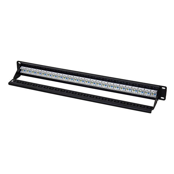 Titan AV 19" 1RU Cat6 Patch Panel, 24 Port