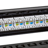 Titan AV 19" 1RU Cat6 Patch Panel, 24 Port