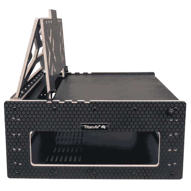 4RU Broadcast Flight Rack with Monitor Mount