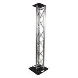 Tri Truss Lighting Stand 2m Trussing, Steel 500mm Base & Top Plate