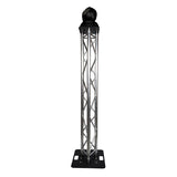Tri Truss Lighting Stand 2m Trussing, Steel 500mm Base & Top Plate