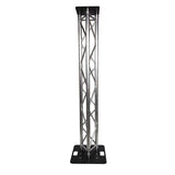 Tri Truss Lighting Stand 2m Trussing, Steel 500mm Base & Top Plate