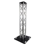 Box Truss Lighting Stand 2m Trussing, 800mm Base & Top Plate