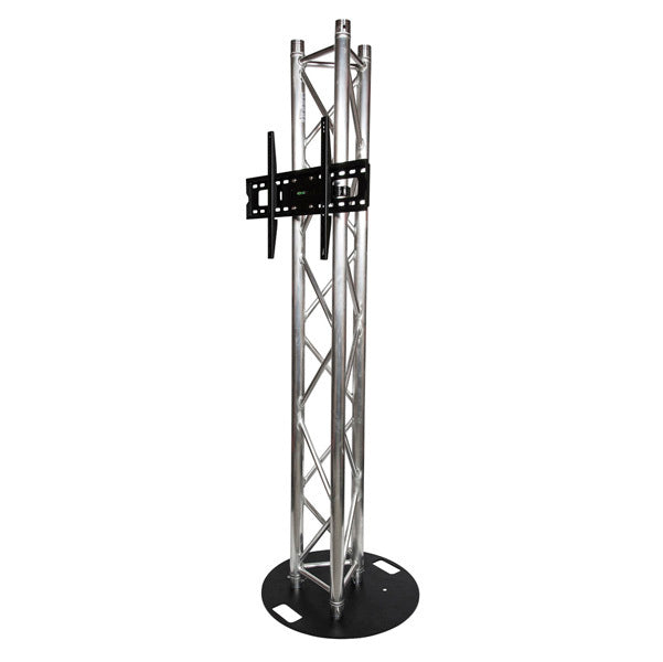 2m Tri Truss Flat Mount TV Stand with 600mm Steel Round Base