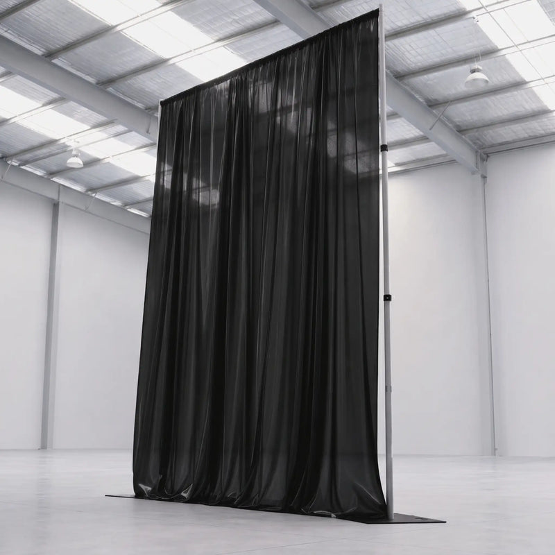 3m x 4.2m Pipe and Drape Stand with Black Velvet Drape (300gsm)