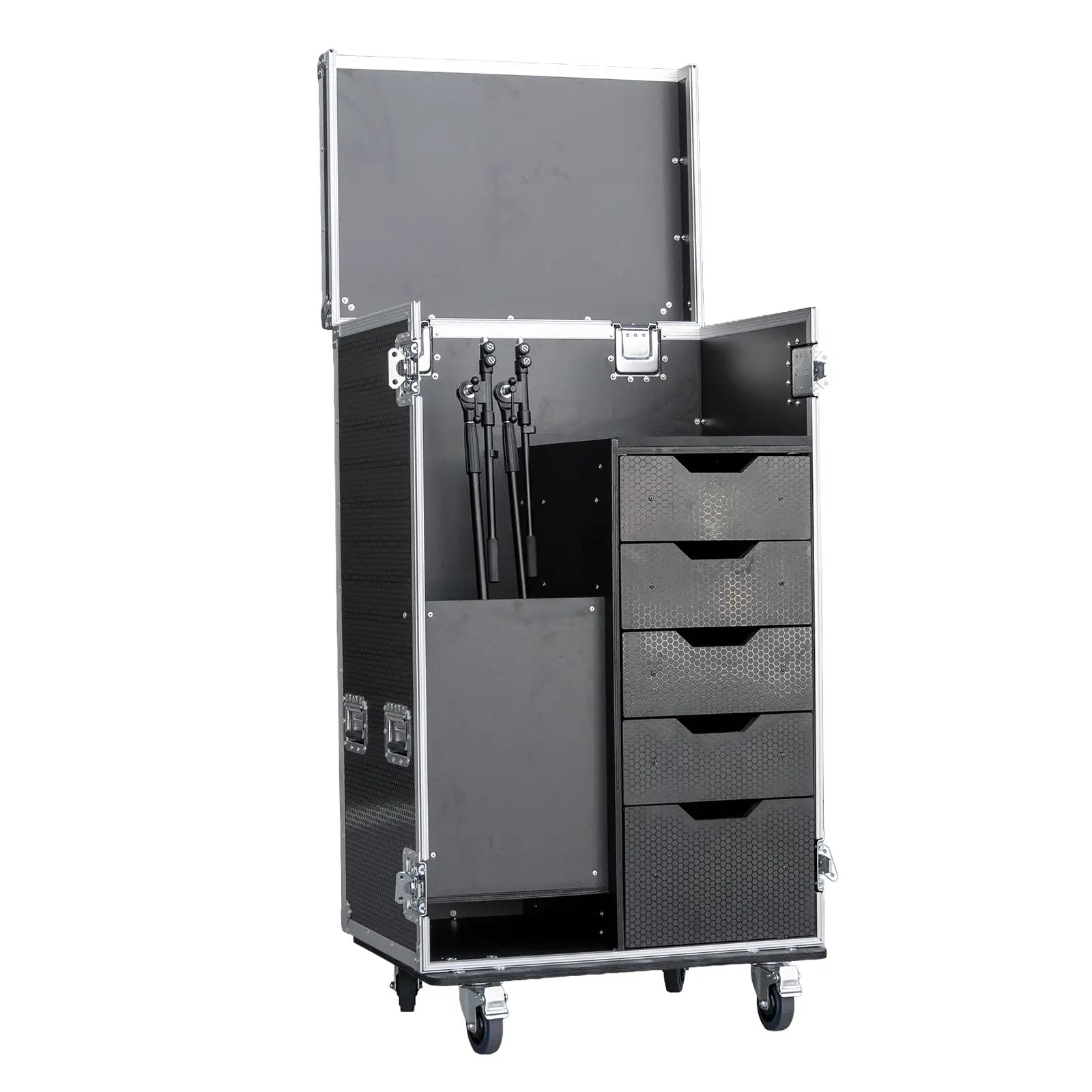 12 Microphone Stand Workstation Road Case