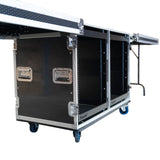 Dual 12RU Shockproof Rack Workstation with Side Tables