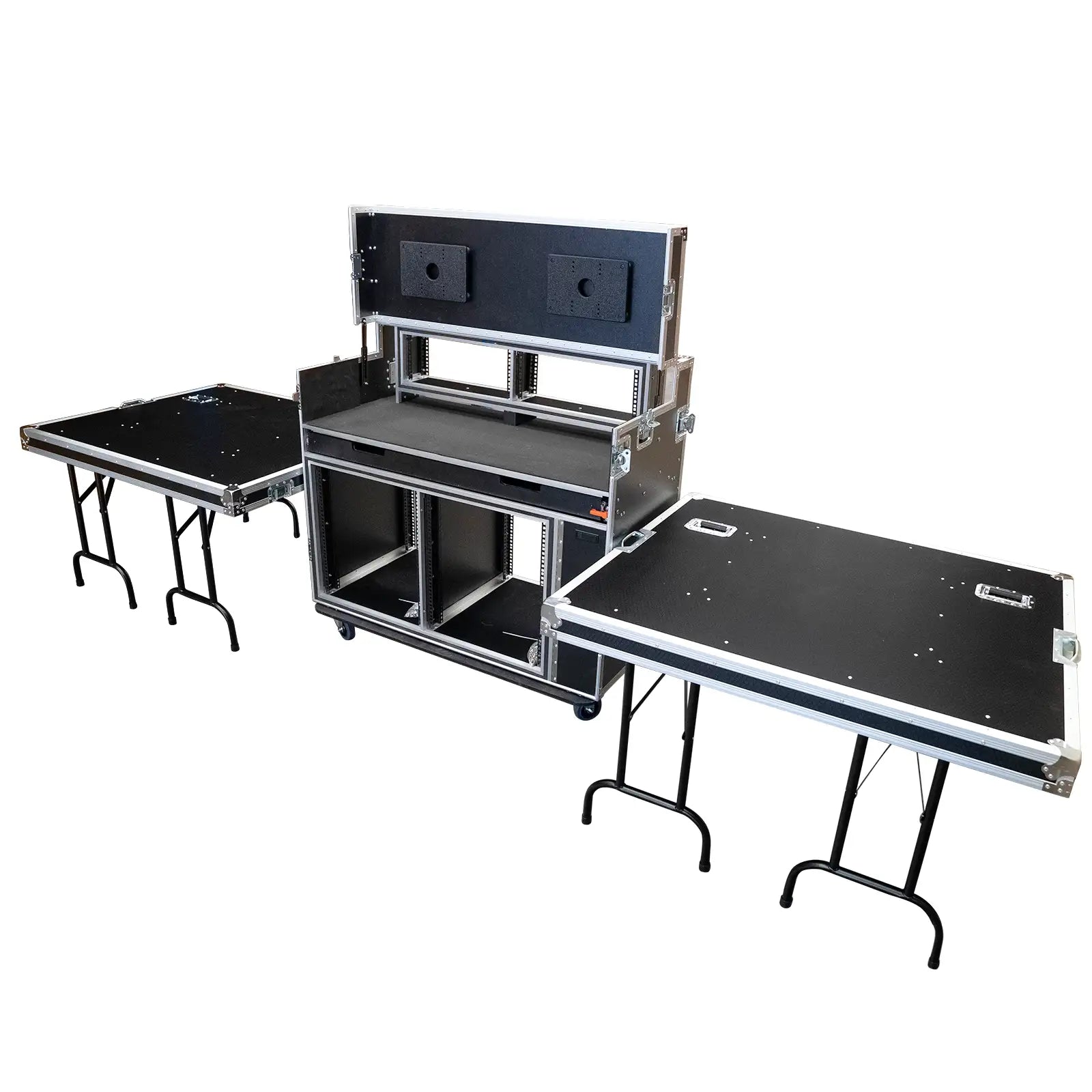 Dual Monitor Broadcast Workstation Road Case