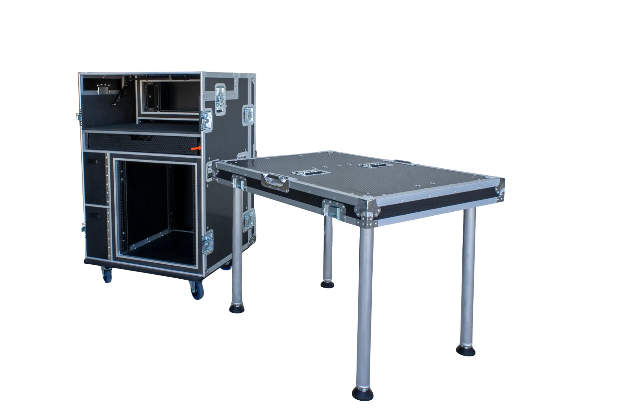 Single Monitor Broadcast Workstation Road Case