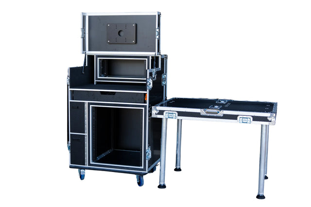 Single Monitor Broadcast Workstation Road Case