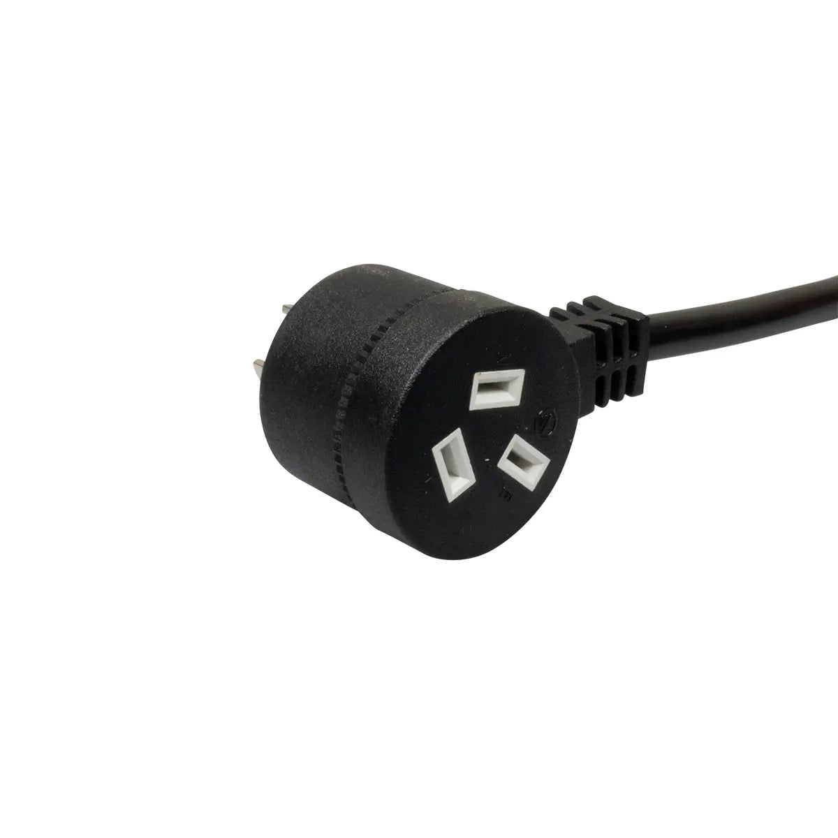  Close-up of Titan AV piggyback AU plug with second outlet moulded into the housing