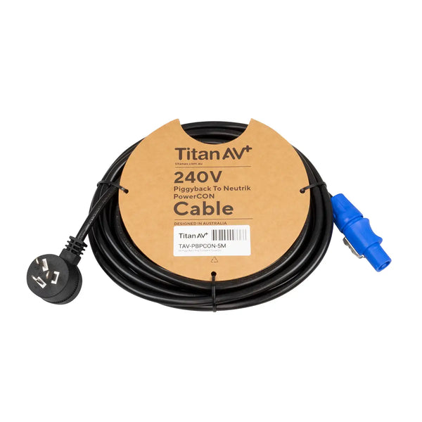 5m PowerCON Power Cable with Piggy Back Plug