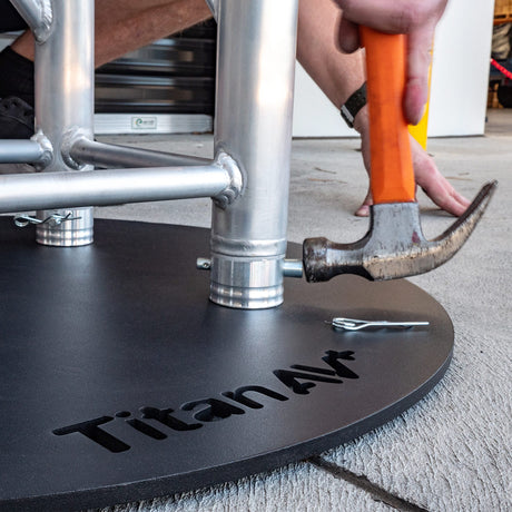 600 Steel Base Plate - 290 Truss, Black