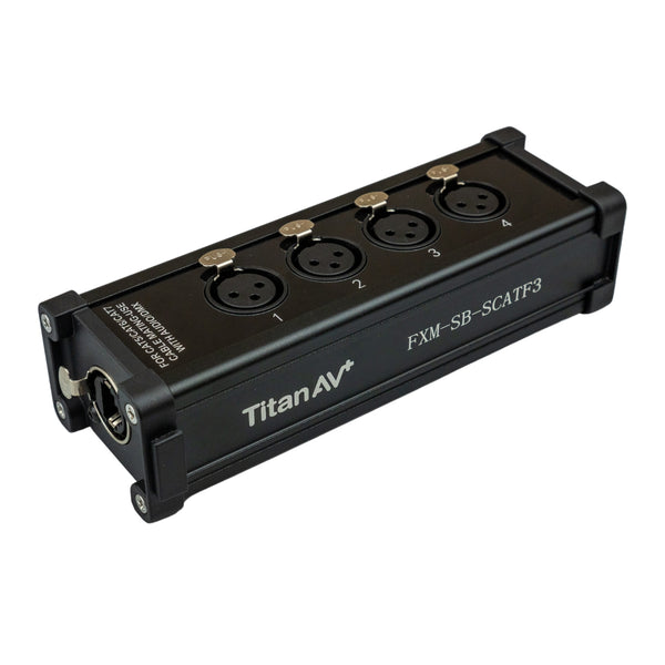 EtherCON to 4x XLR Female Stage Box | Quad XLR-F Breakout (Pro AV