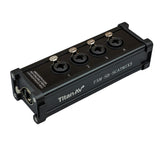 RJ45 EtherCON to Quad 3-Pin XLR / 1/4 Jack MIX SLIM Stage Box