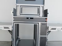 Video setting up Single Monitor Broadcast Workstation Road Case
