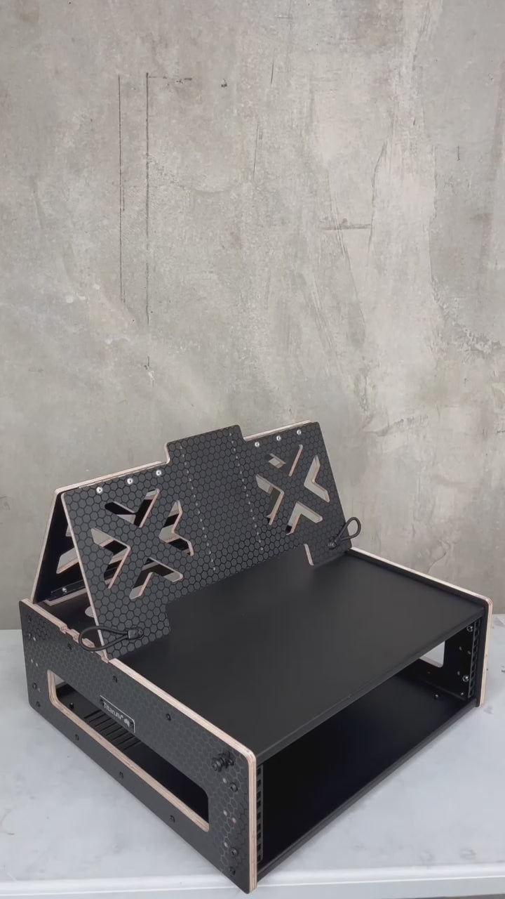 Single Monitor Fly Rack | Rack-Mounted Video Switchers & Lighting