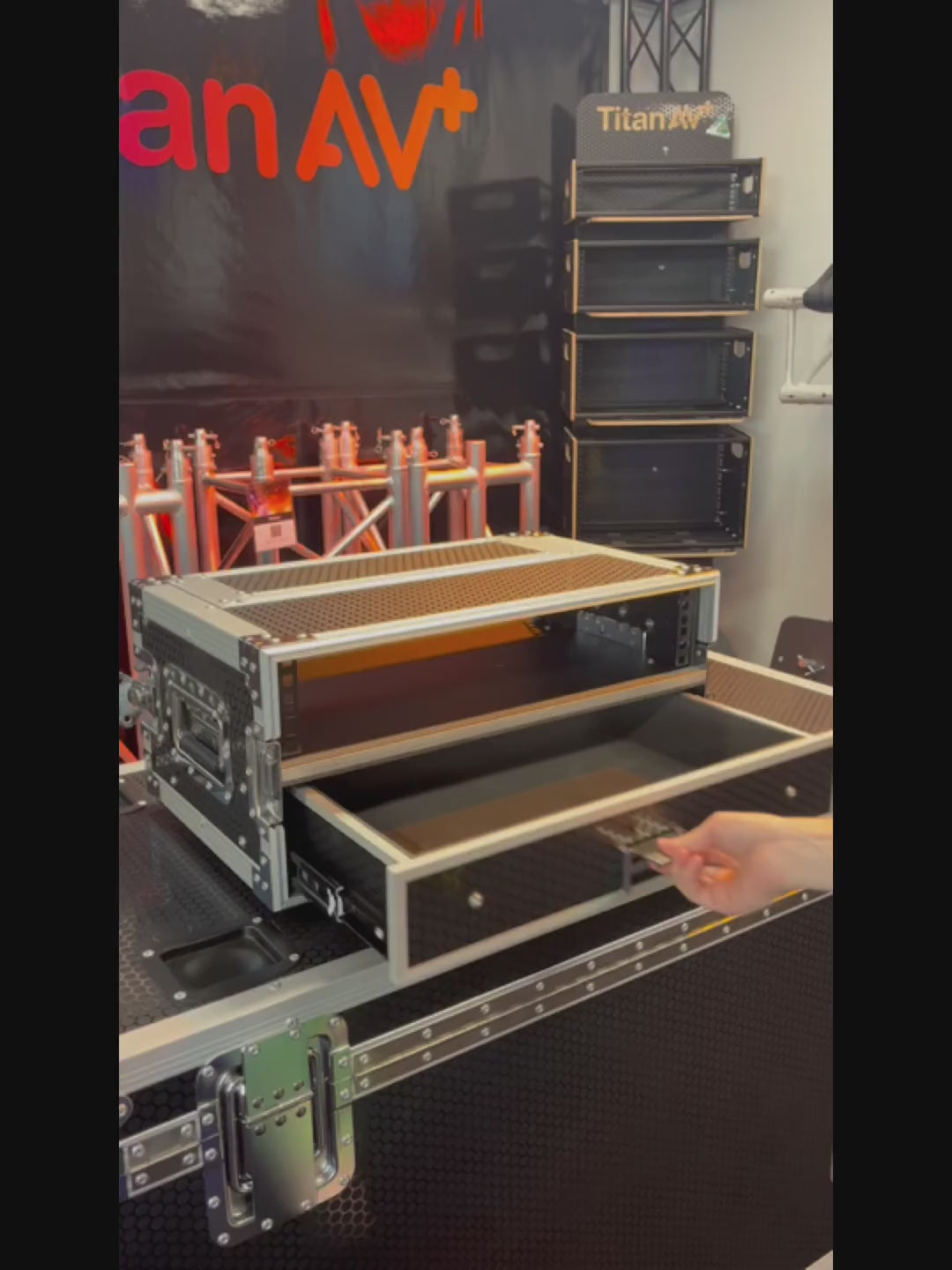 Microphone Road Case | 2U Rack & Drawer | Titan AV Protective Case