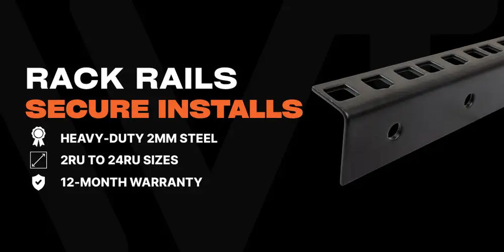 Shop Rack Rails | 2RU to 24RU Steel 19