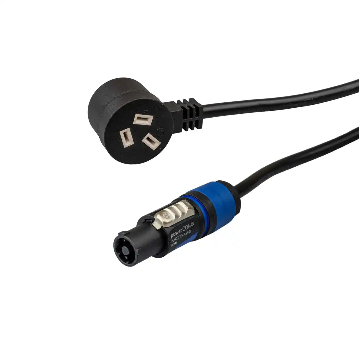 3m PowerCON Power Cable | Right Angle Piggy Back Plug | Titan AV