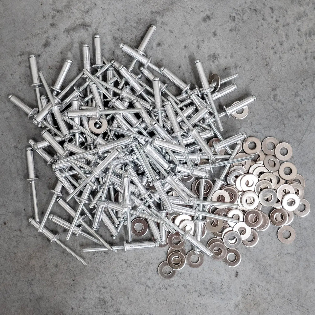 5x16 Aluminium Rivet & Washer, Silver, 100pcs