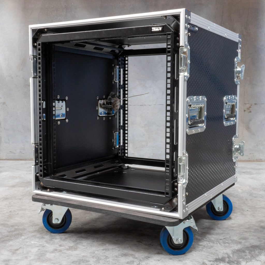10RU Shock Rack Case with Wheels | Mobile & Sturdy 19